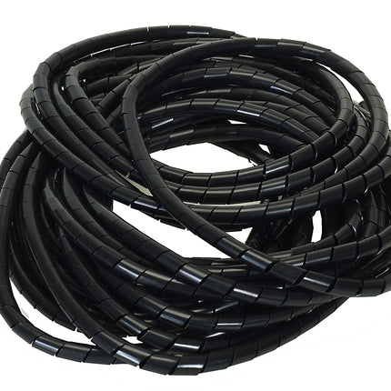 Flexible cable spiral hose bundling - bundling range Ø 4-50 mm length 10 m BLACK