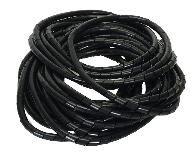 Flexible cable spiral hose bundling - bundling range Ø 4-50 mm length 10 m BLACK