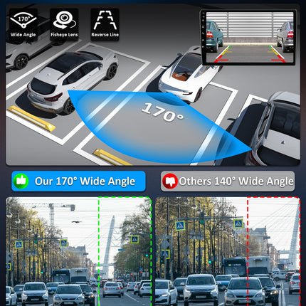 Vtopek tahavaatekaamera AHD 1080P auto tahavaatekaamera 360° pööratav auto tahavaatekaamera moderniseerimiseks 170° lainurk öine nägemine IP69 veekindel universaalne NTSC tahavaatekaamera matkaautodele, maasturitele, pikapidele