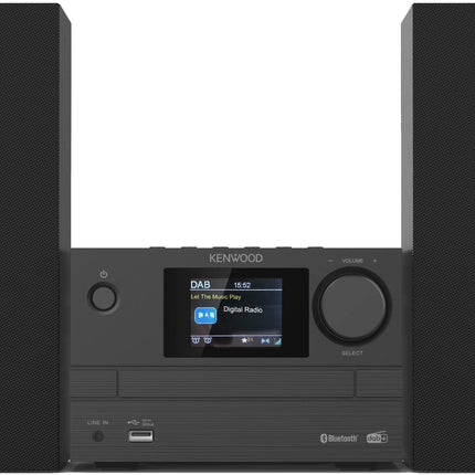 Kenwood M-525DAB - Mikro HiFi-süsteem CD, USB, DAB+ ja Bluetoothi ​​heli voogedastusega, 6,1 cm TFT värviline ekraan, kaugjuhtimispult