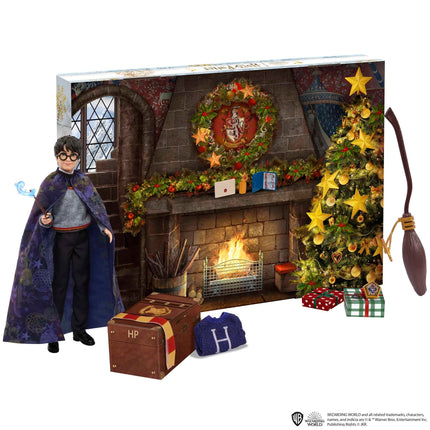 Harry Potteri mänguasjad, Gryffindori advendikalender, umbes 30 cm suurune moenukk ja 24 aksessuaari üllatusteks HND80