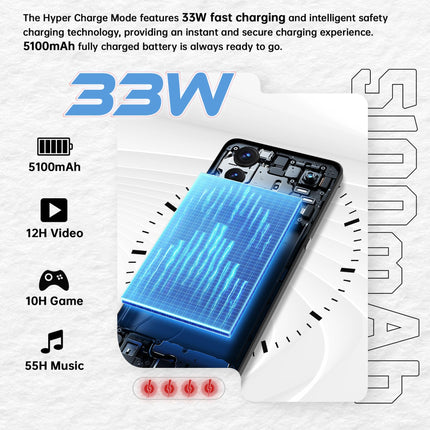 CUBOT MAX 5 (2024) 5G mobiiltelefon ilma lepinguta - 24GB+256GB nutitelefon ilma lepinguta, 6,95" FHD+ (144Hz) mängutelefon, 100MP kaamera, 5100mAh/33W, kahe SIM-kaardiga 5G/Android 14/NFC/Face ID/BT5.3/WiFi 6