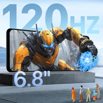 UMIDIGI Note 100 5G Handy Ohne Vertrag,12GB+128GB/1TB Smartphone,Android 14 Octa Core Handy, 6,8" HD+ 120Hz Display,50MP+16MP Kamera, Dual SIM 5G Handys,5000 mAh Akku/Face ID/Fingerprint/GPS/OTG
