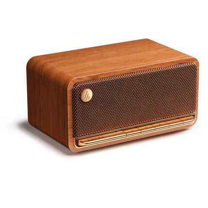 Edifier MP230 - Portable Bluetooth speaker with retro design, wireless. Playback via Bluetooth, AUX, and Micro SD card | Brown wood