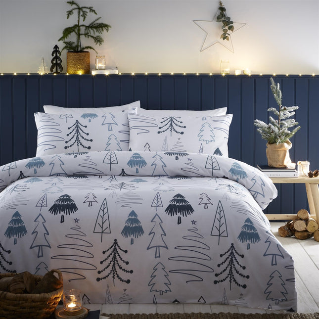 Charlotte Thomas Scandi Trees jõulutekikomplekt, valge, jõulutekikomplekt, kaheinimesevoodi