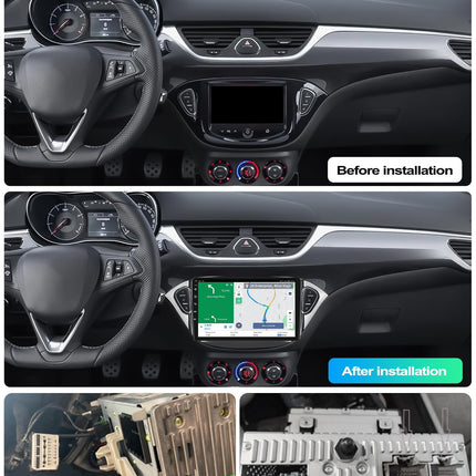 4G+64G 8Core CAMECHO Android 13 Car Radio for Opel Corsa 2015-2019/Opel Adam 2013-2016 with Navigation Carplay Android Auto, 9 inch Screen Radio 2 Din with Bluetooth RDS/FM WiFi Mirror Link DSP