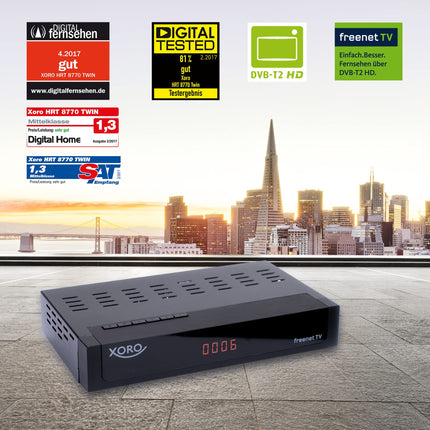XORO HRT 8770 kahe DVB-T2/C vastuvõtja kahe tuuneriga