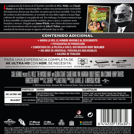 Nähtamatu mees (4K UHD+BD) - BD