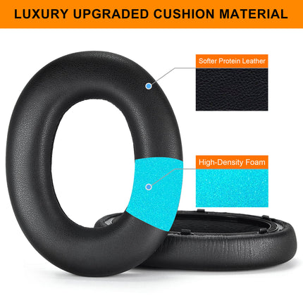Px7 kõrvapadjad - Defean vahetuskõrvapadjad, mis ühilduvad Bowers &amp; Wilkins Px7 juhtmevabade Bluetooth-kõrvaklappidega, suure tihedusega mürasummutav vaht (must proteiinnahk)