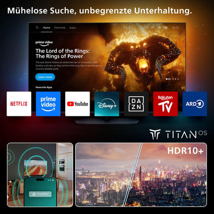 Philips 75PUS7000 4K LED Smart TV - 75-inch display with Pixel Precise Ultra HD, Titan OS platform and Dolby Atmos sound - Works with Alexa and Google Assistant