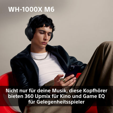 Sony lipulaev WH-1000XM6 mürasummutavad juhtmevabad kõrvaklapid, iseloomulik kõrglahutusega heli, ülim mugavus, kokkupandav disain, vastupidav ümbris, 30-tunnine aku, iOS ja Android - hõbedane