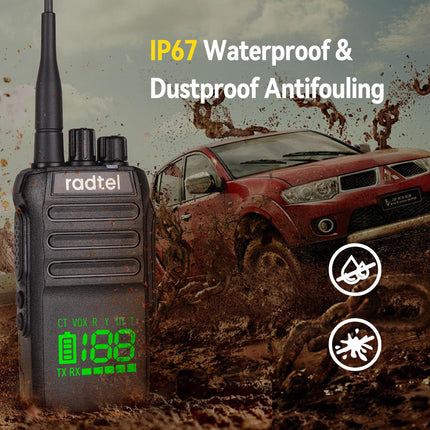 Radtel RT-493 IP67 veekindel pihuraadio 10W pika levialaga kahesuunaline raadio täiskasvanutele, Walkie Talkie 430-440 skaneerimine