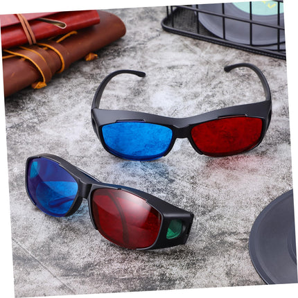 Hemobllo Red Blue 3D Glasses - 5 Pack Anaglyph 3D Glasses Universal 3D Viewing Glasses 3D Movies Glasses Red and Blue 3D Glasses 3 Glasses for Home Cinema Theater TV Game