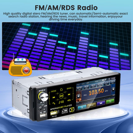RDS autoraadio 1 DIN Bluetooth handsfree autoraadio 4,1-tollise ekraaniga 1 DIN autoraadio puutetundliku ekraaniga FM AM tahavaatekaameraga topelt USB/TF/AUX