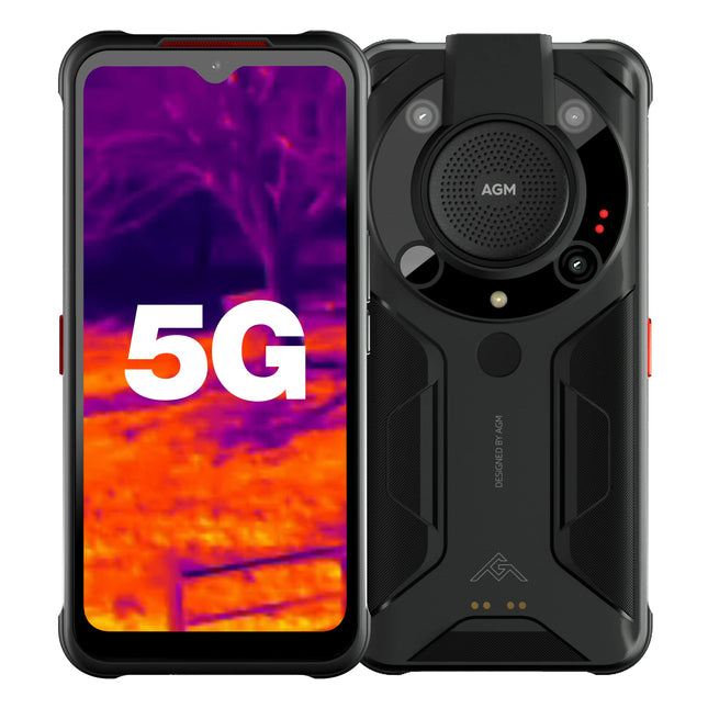AGM Glory Pro Outdoor Handy 5G, Outdoor Smartphone 8GB RAM 256GB ROM mit Snapdragon 480, 256x192 Wärmebildkamera 25 FPS, 6200mAh, Android 11, 6,53" FHD+, IP68 Wasserdichtes Outdoor-Smartphone