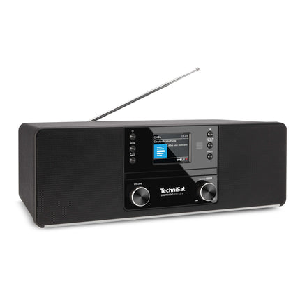 TechniSat DIGITRADIO 370 CD IR - internetiraadio (DAB+, FM, CD-mängija, Wi-Fi, Bluetooth, värviline ekraan, USB, AUX, kõrvaklapipesa, äratuskell, 10 vatti, pult) must