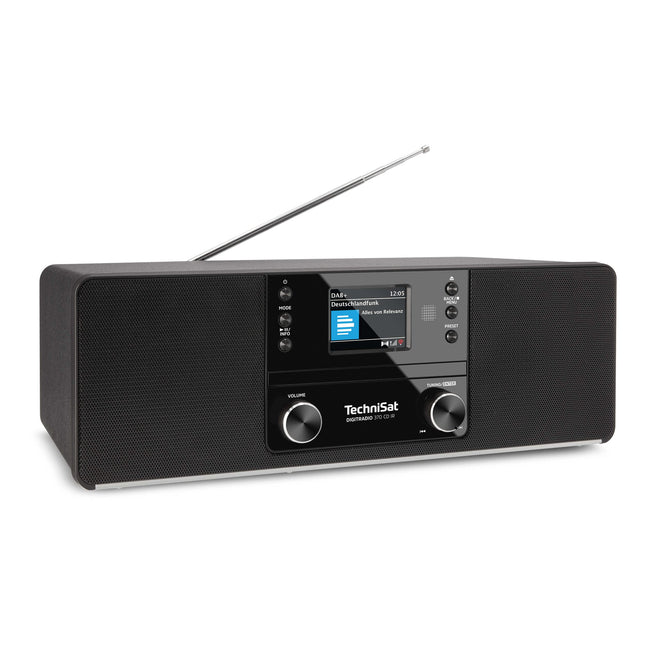 TechniSat DIGITRADIO 370 CD IR - internetiraadio (DAB+, FM, CD-mängija, Wi-Fi, Bluetooth, värviline ekraan, USB, AUX, kõrvaklapipesa, äratuskell, 10 vatti, pult) must