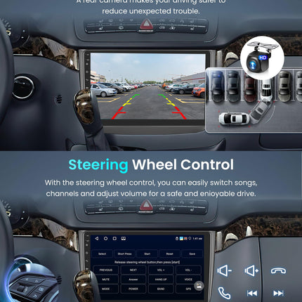 4+64G Android Car Radio for Mercedes Benz Viano 2004-2011/Vito 2010-2015 10 inch Radio with Wireless Carplay Android Auto GPS Mirror Link Bluetooth FM/RDS/DAB/DVR/EQ/USB Steering Wheel Control Rear View Camera