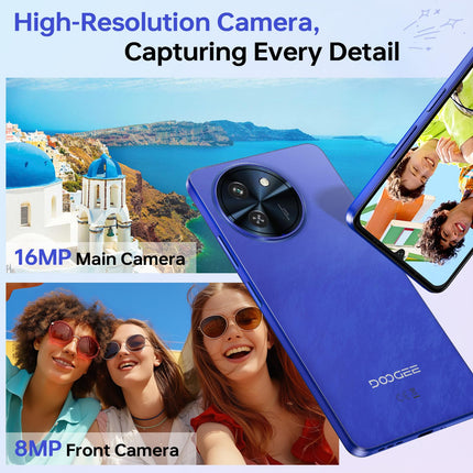 DOOGEE Note 59 5G Android 15 nutitelefon, 32 GB + 128 GB / 2 TB mobiiltelefon, odav mobiiltelefon, 6,75-tolline HD+ 120 Hz mobiiltelefon, 6250 mAh SIM-kaardita mobiiltelefonid, 16 MP + 8 MP, kahekordne 5G SIM, OTG/Face ID/NFC/Widevine L1