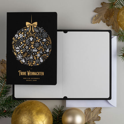 Art Nuvo Christmas cards with envelopes and inserts – Set of 10 exclusive Christmas cards