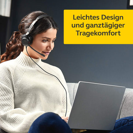 Jabra Evolve2 30 peakomplekt – monomüra summutavad kõrvaklapid – UC sertifitseeritud – kahe mikrofoniga kõnetehnoloogiaga – USB-A-kaabel – must