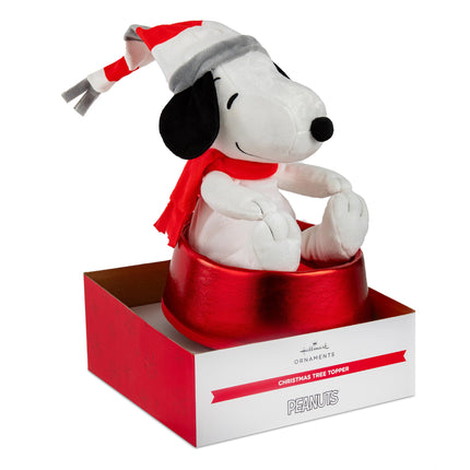 Hallmark Christmas Tree Topper, Snoopy, Peanuts Comics, Red and White