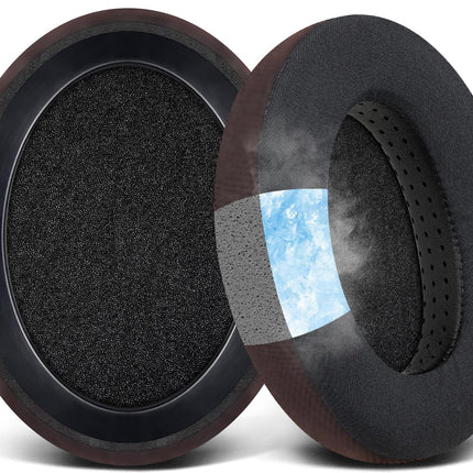 SOULWIT Cooling Gel Replacement Ear Pads for Sennheiser HD650, HD660 S, HD660S2, HD600, HD6XX, HD58X, HD580, HD565, HD545, HD535 Headphones, Cushions with Noise-Isolating Memory Foam, Extra Thickness
