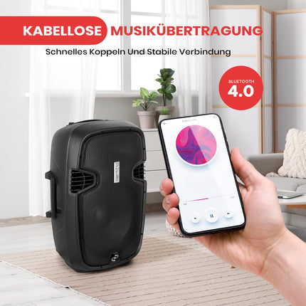 Pyle subwoofer, aktiivne + passiivne subwoofer – Bluetooth kõlar: aktiivne ja passiivne subwoofer, bassikast koos mikrofoniga, aktiivkõlari kaugjuhtimispult ja alus, 1500 W muusikasüsteem