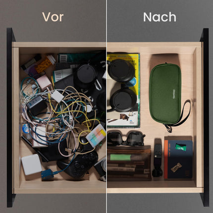 tomtoc kaablikorraldaja kott, elektroonika EDC lisatarvikud kaablikott kaablikorraldaja, reisimiseks vajalikud kohvrikorraldaja tehnikakott kinkekaabelkott mobiiltelefoni toiteallikale, laadimiskaabel, laadimispistik, akupank