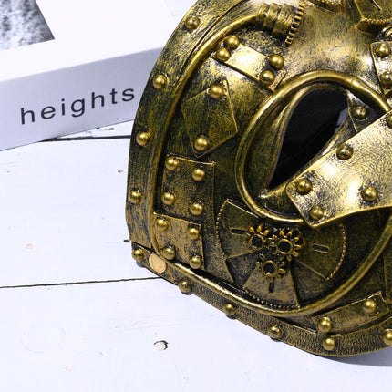 Oidea Steampunk Maskeraadimask meestele: Vintage Mehaaniline Küborg Ooperifantoom Veneetsia Mask Halloweeni Kostüüm Ballipeo Karnevali Poolmask Antiikkuld
