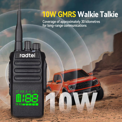 Radtel RT-493 IP67 veekindel pihuraadio 10W pika levialaga kahesuunaline raadio täiskasvanutele, Walkie Talkie 430-440 skaneerimine