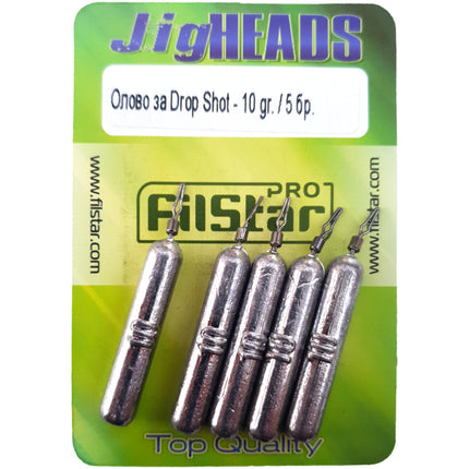PRO FILSTAR Drop Shot juhtimisplii komplekt 5 tk 10gr - Dropshot juhtimispliid - Kalapüügiraskuste komplekt pöörlitega - Kalapüügiraskused - Jigipead - Kalapüügiplii - Kalapüügikomplekt - Kalapüügiraskused - Kuulijuhtimisplii - Kalapüügitarvikute komplekt