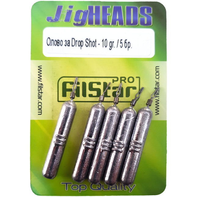 PRO FILSTAR Drop Shot juhtimisplii komplekt 5 tk 10gr - Dropshot juhtimispliid - Kalapüügiraskuste komplekt pöörlitega - Kalapüügiraskused - Jigipead - Kalapüügiplii - Kalapüügikomplekt - Kalapüügiraskused - Kuulijuhtimisplii - Kalapüügitarvikute komplekt