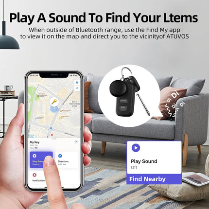 WALLFID Air Tag, Item Finder, Key Finder Compatible with Apple Find My (iOS Only), Track Your Keys, Wallet, Luggage, Backpack (2Tag)