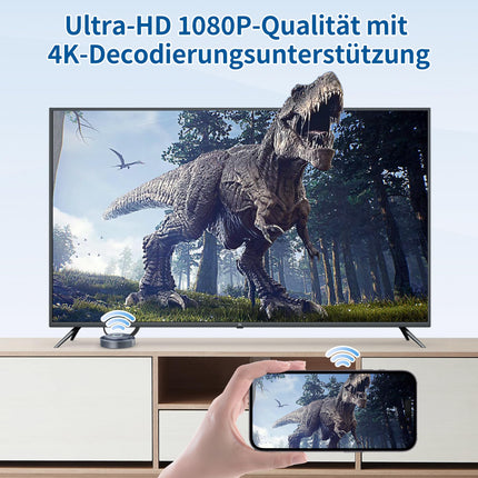 Miracasti juhtmevaba HDMI-adapter, HDMI-Bluetooth-adapteri WiFi-adapter ekraanipeegliga video/heli/failide voogesituseks sülearvutist, arvutist, nutitelefonist HDTV-sse, projektorisse, monitori