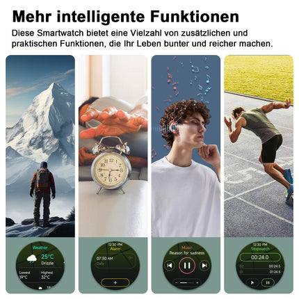 Blackview Smartwatch Men (Make/Receive Calls), 1.39'' Fitness Watch with Heart Rate SpO2 Pedometer Sleep Monitor, 100 Sports Modes, IP68 Waterproof Activity Tracker, Sports Watch for iOS Android