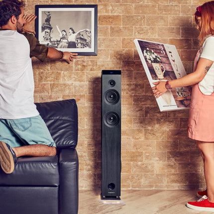 Energy Tower 7 True Wireless (100 W, meeleoluvalgus, ekraan, USB/MicroSD, Bluetooth, FM-raadio)