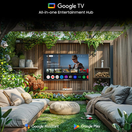 SYLVOX 65-tolline välisteler, 4K UHD QLED Google TV kvantpunktvärvidega, 2000 nitti, häälassistent, Dolby Atmos, IP55 veekindel teler aeda, terrassile, basseini ja äripindadele (Pool Pro 2.0 QLED)
