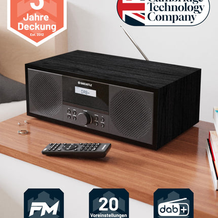 DAB-raadio CD-mängija ja Bluetoothiga | 60 W stereosüsteem | Kompaktne süsteem USB-ga | HiFi CD-mängija | FM-raadio muusikasüsteem | Digitaalraadio CD-mängija ja kaugjuhtimispuldiga | Köögiraadio | OAKCASTLE DAB500