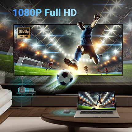 MINIX juhtmevaba HDMI – kaks saatjat ja üks vastuvõtja, mitme ekraaniga ühenduse pikendus, juhtmevaba kahekordne USB-C–HDMI-adapter 1080p, 164 jalga/50 m/WiFi 2.4G/5G/60 Hz, Bluetooth HDMI telerite/arvutite/sülearvutite jaoks