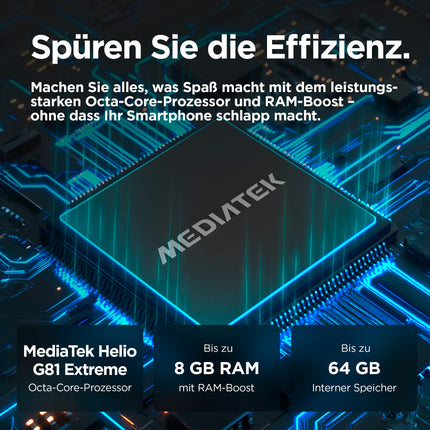 Motorola Moto g05 nutitelefon (6,67-tolline FHD+ ekraan, 50 MP kaamera, 4 GB / 64 GB, 5200 mAh, Android 15) metsaroheline, koos kaitseümbrisega [Ainult Amazonis]