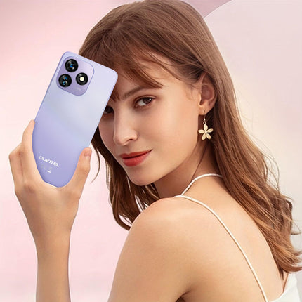 OUKITEL C51 nutitelefon ilma lepinguta, 18GB(6+12)+128GB mobiiltelefon ilma lepinguta 6.8 tolli, Android 14 5150mAh aku 13MP+5MP kaamera, näotuvastus ja sõrmejäljelugeja, GPS, kahe SIM-kaardiga 4G SIM-kaardivabad mobiiltelefonid, lilla