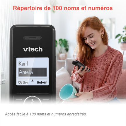 VTech MS3050 Cordless Landline DECT Telephone with Call Blocking, Answering Machine, Caller ID/Call Pending, Volume Control, Hands-Free Function, Fast Numbering