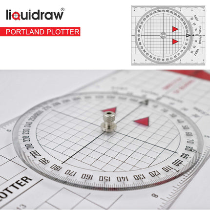 Liquidraw Portlandi kursiplotteri navigatsioonijagaja komplekt merepurjetamiseks, ühe käega kasutatav sirge jagaja, messingist 8"