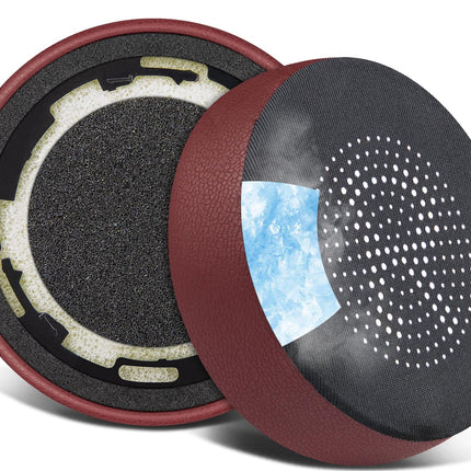 SOULWIT jahutusgeeliga vahetuskõrvapadjad Jabra Evolve 75 (75 UC 75MS 75SE) stereo Bluetooth-peakomplektile/kõrvaklappidele, vahetuspadjad mürasummutava vahuga