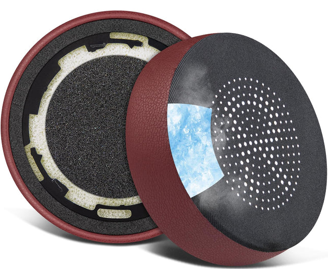 SOULWIT jahutusgeeliga vahetuskõrvapadjad Jabra Evolve 75 (75 UC 75MS 75SE) stereo Bluetooth-peakomplektile/kõrvaklappidele, vahetuspadjad mürasummutava vahuga