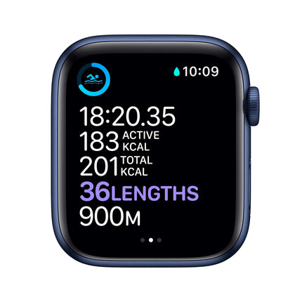 Apple Watch Series 6 (GPS, 44MM) Blue Aluminum Case with Blue Sport Band (Refurbished)