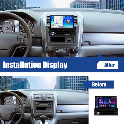 [4+64GB] SIXWIN 1 DIN Android 13 navigatsiooniga autoraadio juhtmevaba Carplayga, 7-tolline ekraan, Bluetooth-raadio, pikendatav manuaalne süsteem, Android Auto Mirror Link, vabakäesüsteem, WiFi, GPS, FM/RDS ekvalaiser