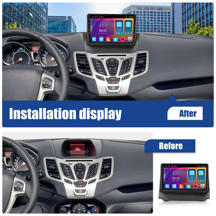 [2+64G] SIXWIN Android 13 autoraadio Ford Fiestale 2009-2017 koos Carplay/Android Auto/Mirrorlinkiga, 9-tolline mahtuvuslik puuteekraan, toetab WiFi/GPS/FM/Bluetoothi