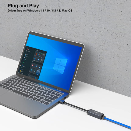 BENFEI USB Etherneti adapter 1000Mbps, 2 pakki USB-RJ45 gigabitise Etherneti LAN-võrguadapterit, mis ühildub MacBook Surface Pro sülearvutiga, millel on Windows 11/10/8.1/8/7/XP/Vista ja Mac OS